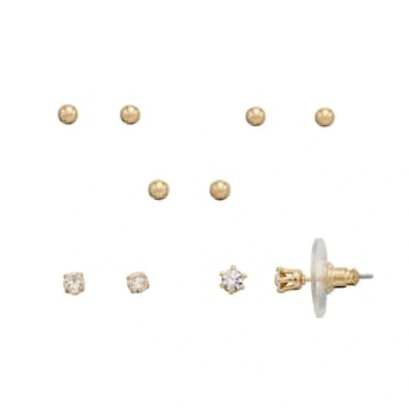 🆕LC Lauren Conrad Simulated Crystal Stud Earrings - Picture 1 of 3